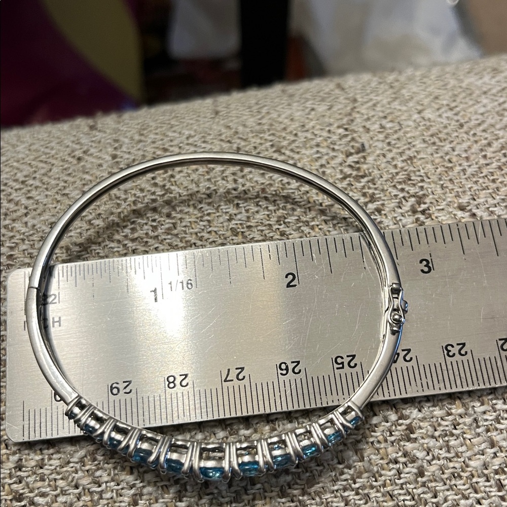 Sterling Silver Bangles with Gemstones/ price is per each bangle - Picture 5 of 5